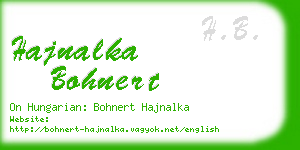 hajnalka bohnert business card